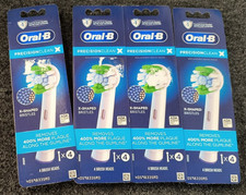 Lot of 4 - Oral-B Precision Clean Replacement Brush Heads 4 Pack - New , L8
