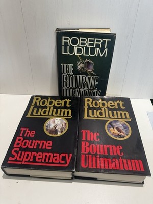 BOURNE TRILOGY Book lot of 3 Identity, Ultimatum, Supremacy HCDJ 5th Print