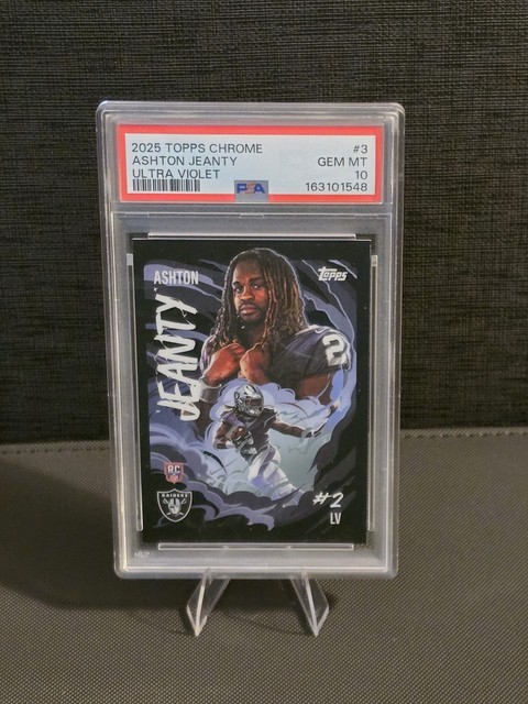 2025 Topps Chrome Ultra Violet Ashton Jeanty UV-3 (RC) Las Vegas Raiders PSA 10
