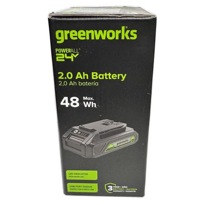 #ad Greenworks 24V 2.0 Ah Lithium Ion Battery Powerall Max 48 Wh LED Indicator $14.94