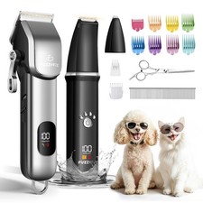 Low Noise Cordless Dog Grooming Kit Pet Clippers Trimmer for Thick Curly Hair
