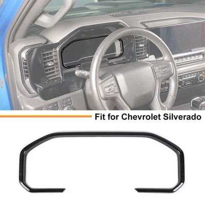 For Chevy Silverado Sierra 2022+ Instrument Dash Cluster Bezel Cover Black Wood