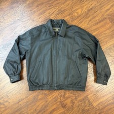 Members Only Jacket Mens XL Black Full Zip Bo...