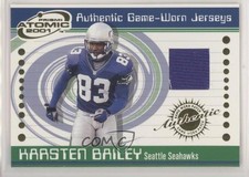 2001 Pacific Prism Atomic Authentic Game-Worn Jerseys Karsten Bailey #88 5j8