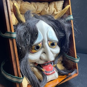 抜頭面 三笠塗り烏天狗お面 春日神社 Authentic Bugaku Mask 抜頭面 三笠塗り烏天狗お面 春日神社 Authentic Bugaku Mask Bugaku
