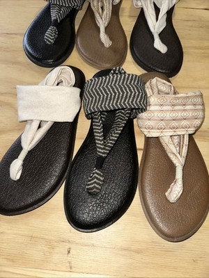Sanuk Yoga Sling Sandals Women s Size 10 Lot Of 3 Mix Color And Patern 