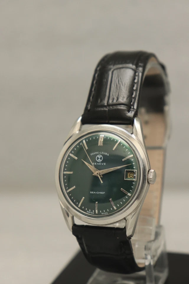 Reloj para hombre Favre Leuba Sea Chief vintage cuerda manual hecho en Suiza. Foto 3 de 4
