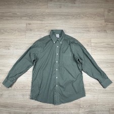 Brooks Brothers Regent Fit Non-Iron Supima Cotton Gingham Shirt Green 16.5-33
