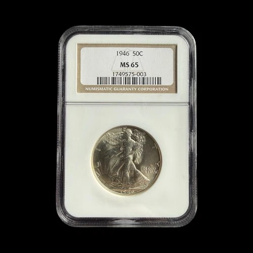 1946 Walking Liberty Silver Half Dollar 50C - NGC MS65 - 0349