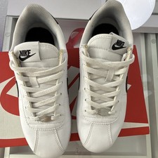 Nike Cortez GS Kids Sneakers US 4Y EU 36 White/Black Leather DM0950-108