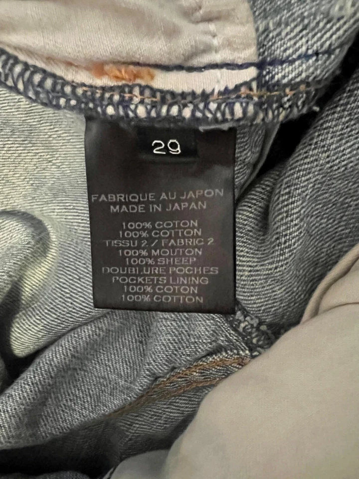 100% Authentic BALMAIN JEANS BIKER DISTRESSED PATCHWORK DENIM Size 29 Men - Image 4 of 4