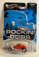 🔥Hot Wheels Rockin' Rods:  '34 So-Cal Coupe w/ RR's 2/4 1:64 NISP🔥