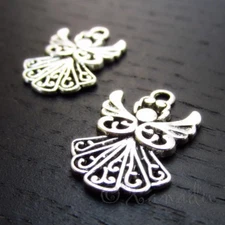 Angel Charms 20mm Antiqued Silver Plated Pendants C6786 - 10, 20 Or 50PCs