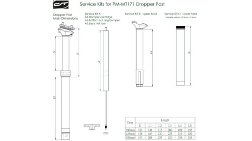 CONTEC Teleskopsattelstütze Drop-A-Gogo mit Remote 27,2 mm interne Zugverlegung - Bild 5 von 5
