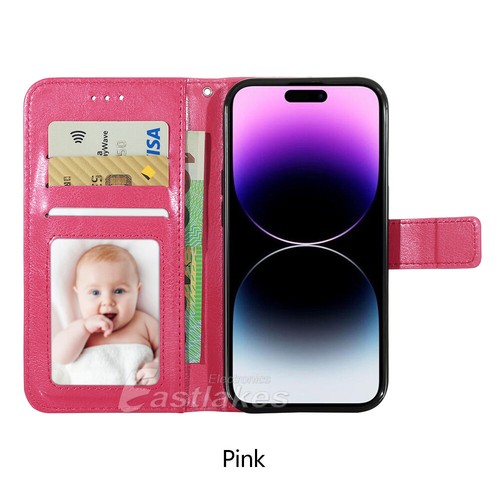 For iPhone 16 15 14 13 12 11 XR Pro Max Plus Leather Flip Wallet Case Cover OZ - Picture 9 of 11