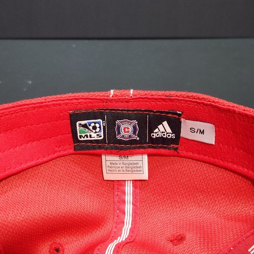 Chicago Fire MLS Adidas Climalite Fitted Red Hat Adult Small/Med Flat Bill NWOT - Picture 8 of 10