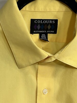 alexander julian colours dress shirts Vintage Alexander Julian Casual Shirt Button XL Mens Long Sleeve Blue Striped
