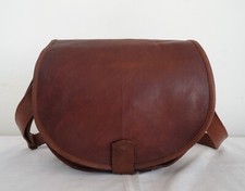 14" Real Leather Camera Messenger Bag DSLR SLR Padded Case Satchel Crossbody Bag