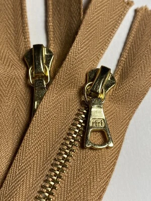 RRi zip 50cm Long - Closed End - 4mm Width - Brass metal teeth - High Quality - Image 1 of 4