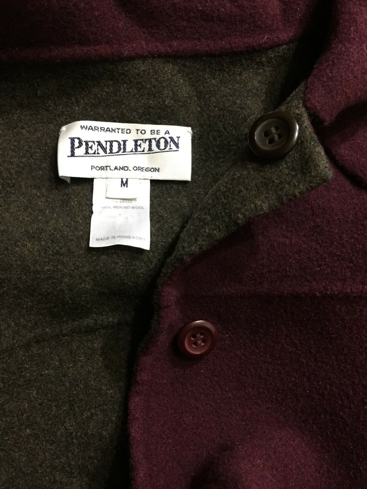 Pendleton Wool Jacket Medium Reversible Brown Pur… - image 2