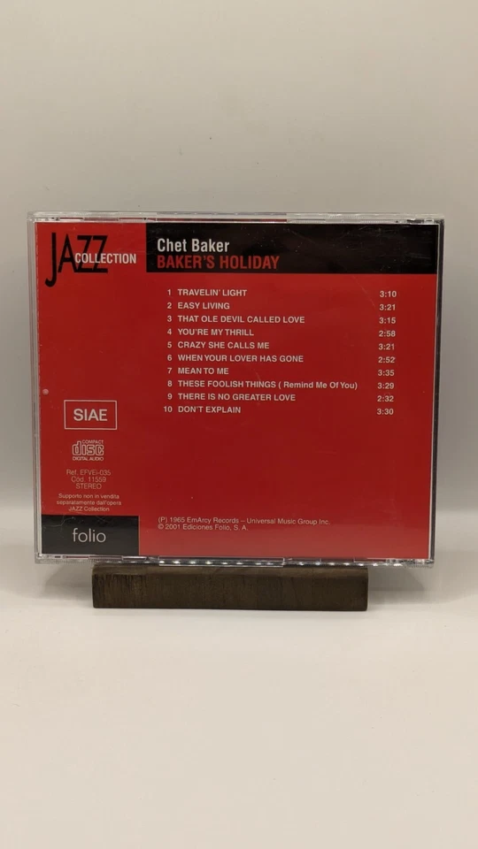 Chet Baker - Baker's Holiday CD 1965 (2001 Jazz Collection Folio) RARE CLASSIC Foto 2 de 3
