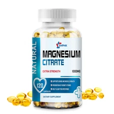 Magnesium Citrate Capsules 1000mg Per Serving - Highest Potency 120 Capsules