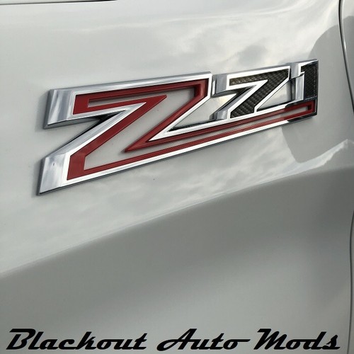 Carbon Fiber Z71 Fender Emblem Number Inserts Chevrolet Silverado 1500