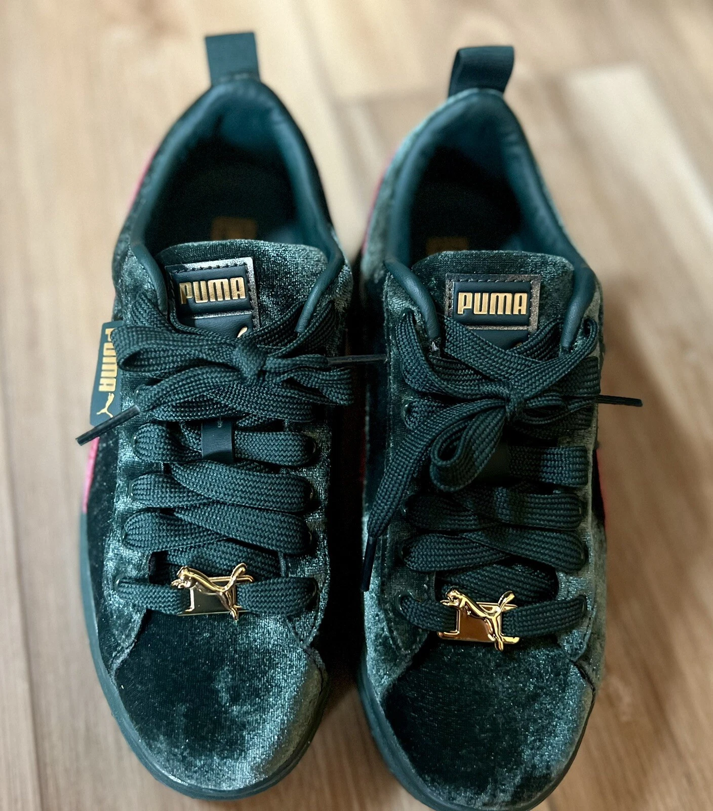 Sneakers donna PUMA velluto verde