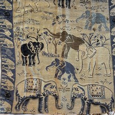 100 Pashmina Cashmere Elephant Scarf Tassel 66" x 27" Wrap Africa Camel Tribal