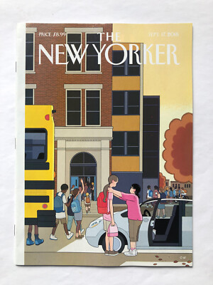 New Yorker York NYC Culture Life High School Yellow Bus Art Chris Ware Sept 2018