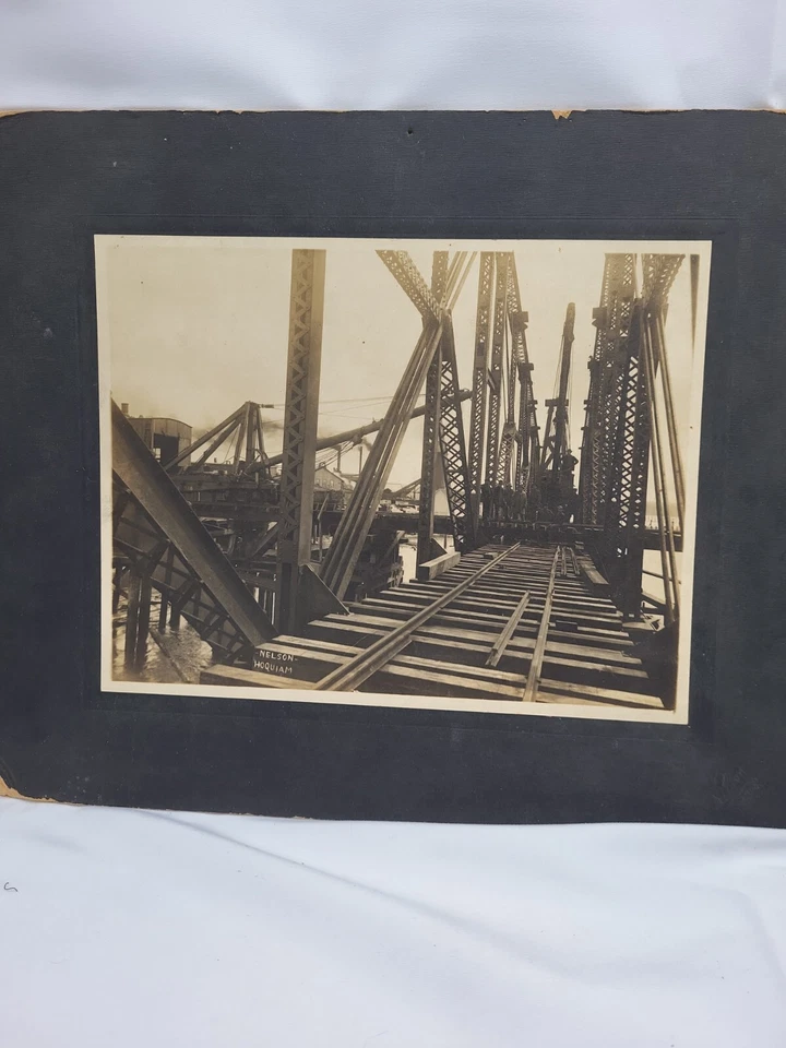 Hoquiam Washington NELSON Railroad Bridge Levi Strauss overalls Photos crew TZ - Image 3 of 4