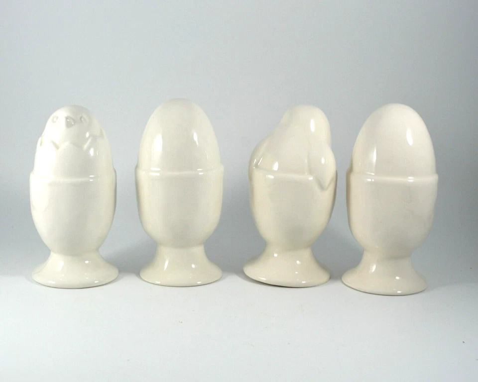 Rae Dunn PEEP Huevo Forma Taza Estatuillas Pollitos Granja Casa Pascua No Real Huevo Tazas Foto 3 de 4