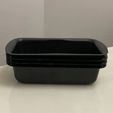 Lot of 4 Mini Brownie Pans Baking Kitchen 5" Metal Non-Stick Individual