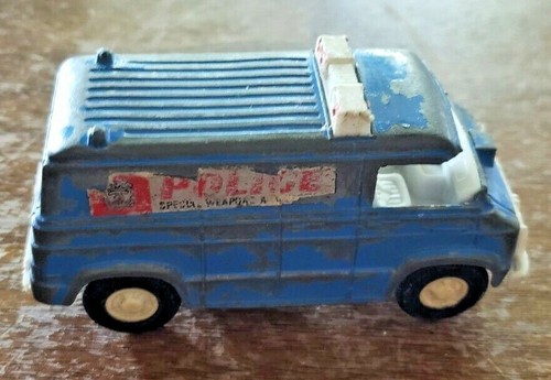 VINTAGE TOOTSIE TOY POLICE VAN DIE CAST TOY VEHICLE-3 3/4'' LONG - 第 4/7 張圖片