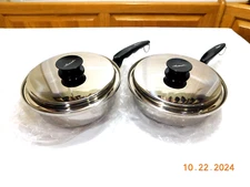 ARISTOCRAT 2 QT Saucepan 9" Skillet T304 Multicore Stainless Waterless West Bend