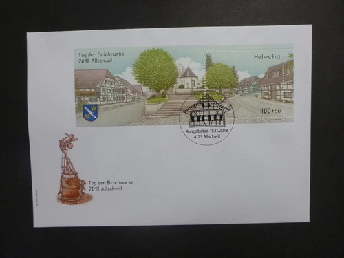 SWITZERLAND 2018 STAMP DAY MINI SHEET FDC FIRST DAY COVER