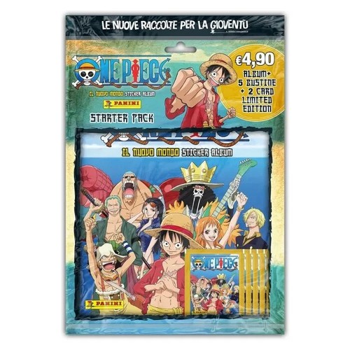 Set Album ONE PIECE +5 Bustine +2 Card Limited Edition Figurine Panini