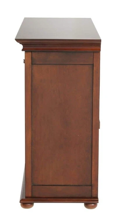 Cesta de madera marrón doble inclinable baño lavandería almacenamiento 2 contenedores organizador de ropa Foto 4 de 4