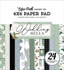 Echo Park 6"x 6" WEDDING BELLS paper pad~Beautiful! Quick Ship!