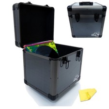 Gorilla LP80 12" LP Vinyl Record DJ Home Storage Case Carbon Holds 80 (Pair)