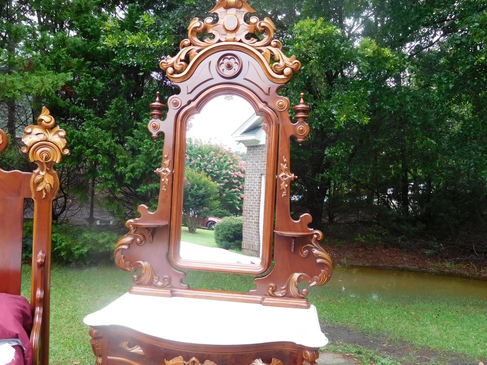 ОБРАЗЦОВЫЙ ВИКТОРИАНСКИЙ РЕНЕССАНСНЫЙ СПАЛЬНЫЙ ГАРНИТУР MITCHELL & RAMMELSBERG РАЗМЕРА QUEEN - Изображение 3 из 4