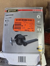 Defiant Freedom Matte Black Single Cylinder Combo Lever Deadbolt Pack