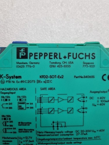 Pepperl+fuchs KFD2-SOT-Ex2 Interrupteur Amplificateur Ensemble De 3 Gratuit - Photo 7 sur 7