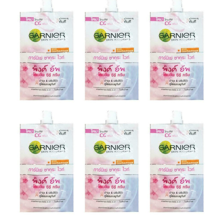 D.O.C BRIGHT UP CREAM N°6 30g Garnier Sakura Whiten Bright Pink up Tone Up CC Cream 7 g