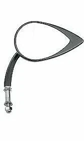 Espejo de lágrima Drag Specialties negro vástago corto VENDIDO CADA UNO para Harley 0640-0390 Foto 2 de 2