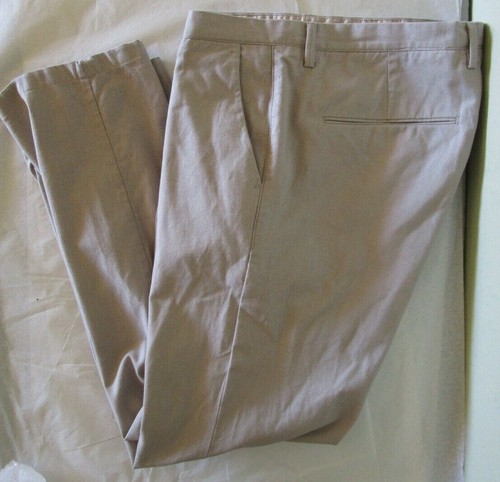 Nail Head Flat Front Cotton Trouser 