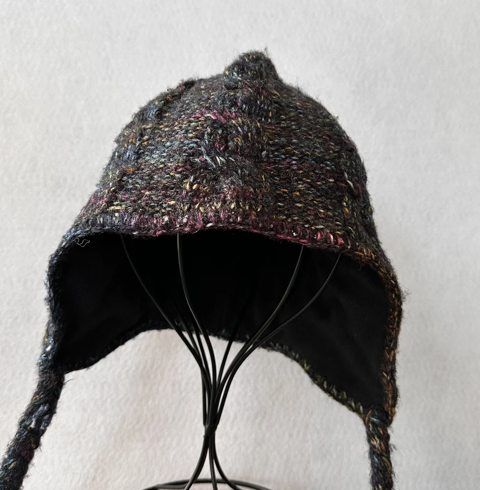 Columbia Gorro Gorra Borlas Colorido Negro Mujer’s Ropa de Esquí Forrado de Vellón Foto 2 de 4