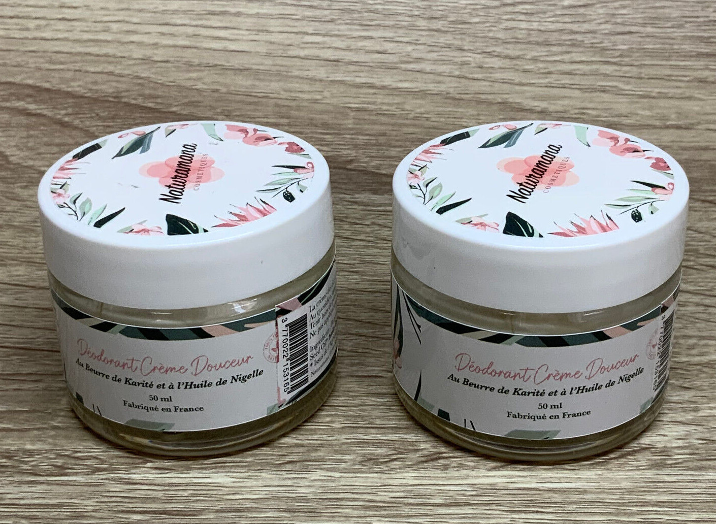 Déodorant crème Naturamana anti-irritation au beurre de karité lot de 2 x 50ml