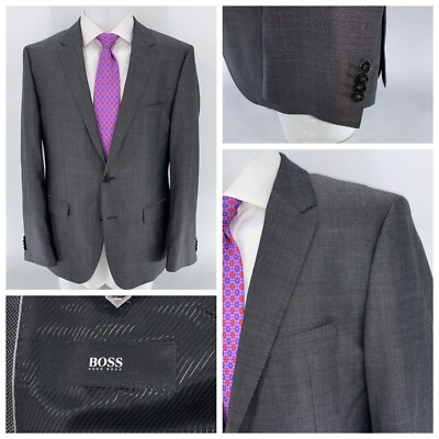 Hugo Boss The James4 Blazer 42R Gray Check Wool Silk 2B 2V Turkey YGI U4-51