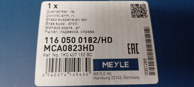 MEYLE PAIR FRONT 1160500181/82 SUSPENSION CONTROL ARMS BALLJOINT INCLUDED